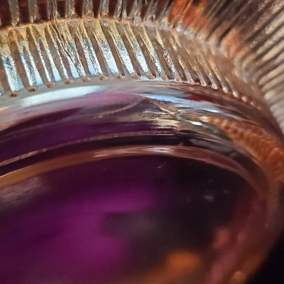 ✨️Vintage - Ashtray - Gold Iridescent - Carnival glass  4 " - Picture 3 of 5